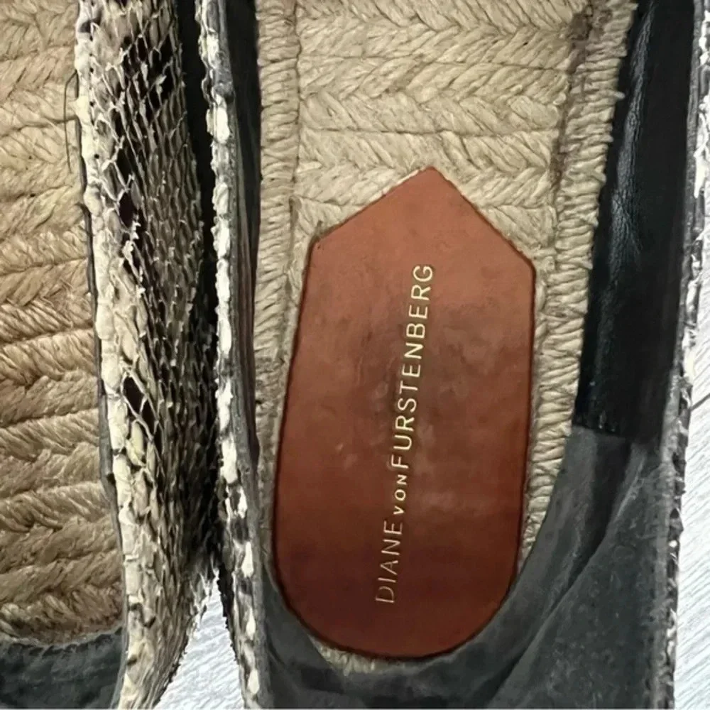 Diane Von Furstenberg Cairo Snakeskin Espadrille